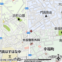 大阪府門真市石原町1-1周辺の地図