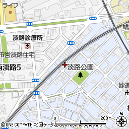 エクセレント淡路周辺の地図