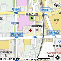 セキスイハイム近畿株式会社西宮北口展示場周辺の地図