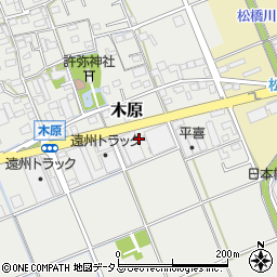 静岡県袋井市木原600周辺の地図