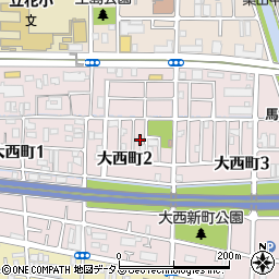 兵庫県尼崎市大西町2丁目8周辺の地図