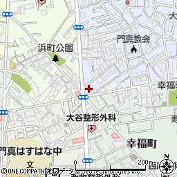 大阪府門真市石原町1-2周辺の地図