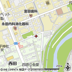 静岡県袋井市西田329周辺の地図