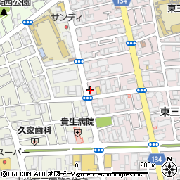 タイムズファミリーマート淀川東三国店駐車場周辺の地図