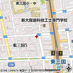 京もつ鍋ホルモン朱々 東三国店周辺の地図