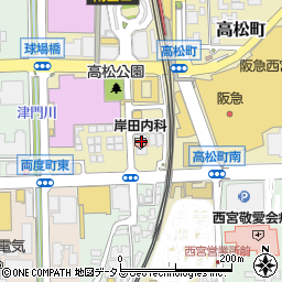 岸田内科クリニック周辺の地図