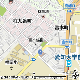 愛知県豊橋市富本町東山周辺の地図
