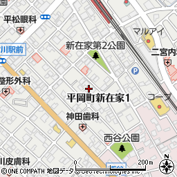 兵庫県加古川市平岡町新在家1丁目259-20周辺の地図