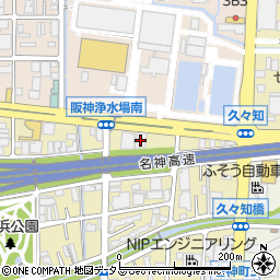 マクドナルド　山手幹線尼崎店周辺の地図