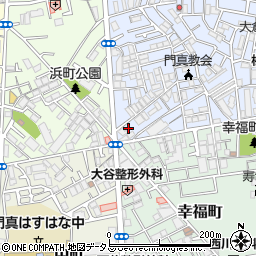 大阪府門真市石原町1-5周辺の地図