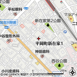 兵庫県加古川市平岡町新在家1丁目259-16周辺の地図