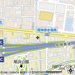 ローソン尼崎名神町店周辺の地図