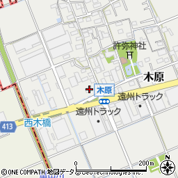 静岡県袋井市木原12-5周辺の地図