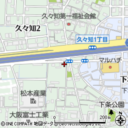 兵庫県尼崎市久々知周辺の地図