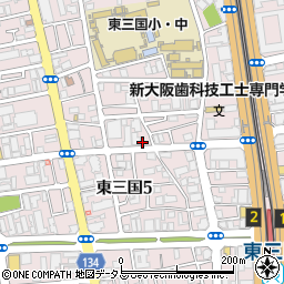 タイムズ東三国第１１駐車場周辺の地図
