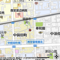 〒662-0857 兵庫県西宮市中前田町の地図