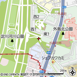 大阪府守口市外島町周辺の地図