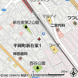 兵庫県加古川市平岡町新在家1丁目252周辺の地図