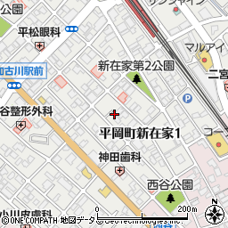 兵庫県加古川市平岡町新在家1丁目259-14周辺の地図