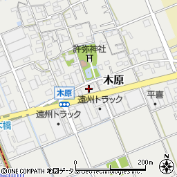 静岡県袋井市木原613周辺の地図