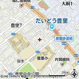 リパーク東淀川豊里７丁目第５駐車場周辺の地図