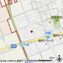 静岡県袋井市木原20周辺の地図