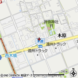 静岡県袋井市木原9-1周辺の地図