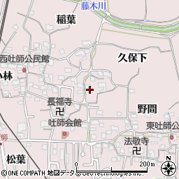 京都府木津川市吐師周辺の地図