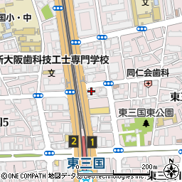 セブンイレブン東三国御堂筋店周辺の地図
