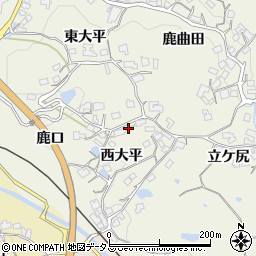 京都府木津川市鹿背山西大平55周辺の地図