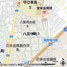 大阪府守口市八雲中町1丁目周辺の地図