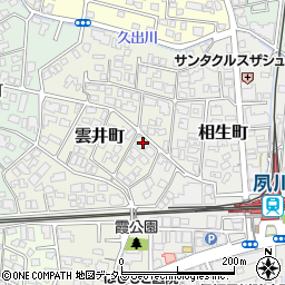 兵庫県西宮市雲井町5-12周辺の地図