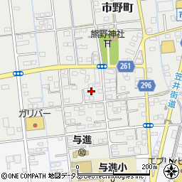 静岡県浜松市中央区市野町2386周辺の地図