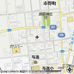 静岡県浜松市中央区市野町2385周辺の地図