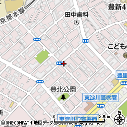 セブンイレブン大阪豊新南店周辺の地図