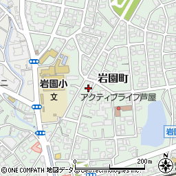 兵庫県芦屋市岩園町9-20周辺の地図