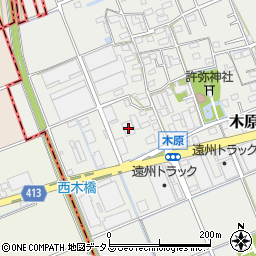 静岡県袋井市木原16周辺の地図