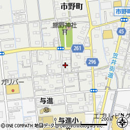 静岡県浜松市中央区市野町2378周辺の地図