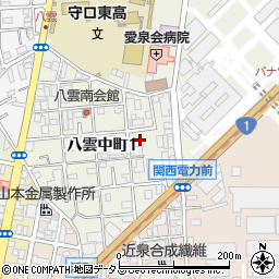 大阪府守口市八雲中町1丁目11周辺の地図