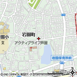 兵庫県芦屋市岩園町13-29周辺の地図