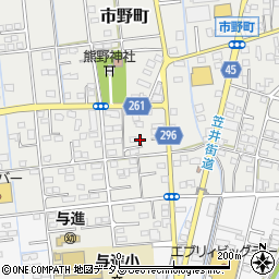 静岡県浜松市中央区市野町2335周辺の地図