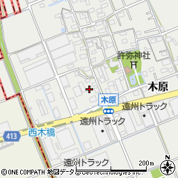 静岡県袋井市木原12周辺の地図