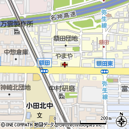 兵庫県尼崎市額田町7-40周辺の地図