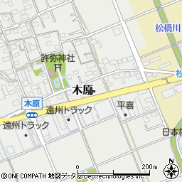 静岡県袋井市木原608周辺の地図