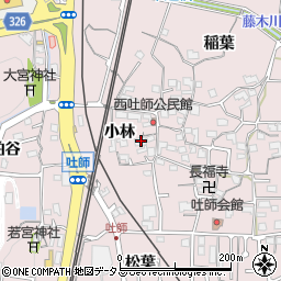 京都府木津川市吐師小林周辺の地図