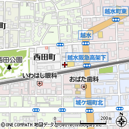 タイムズココカラファイン西田店駐車場周辺の地図