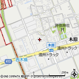 静岡県袋井市木原14-1周辺の地図