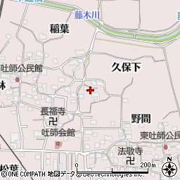 京都府木津川市吐師久保下周辺の地図