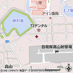 愛知県豊橋市飯村町高山166周辺の地図