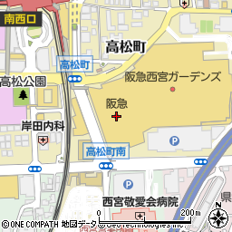 Ｔａｂｉｏ西宮阪急店周辺の地図